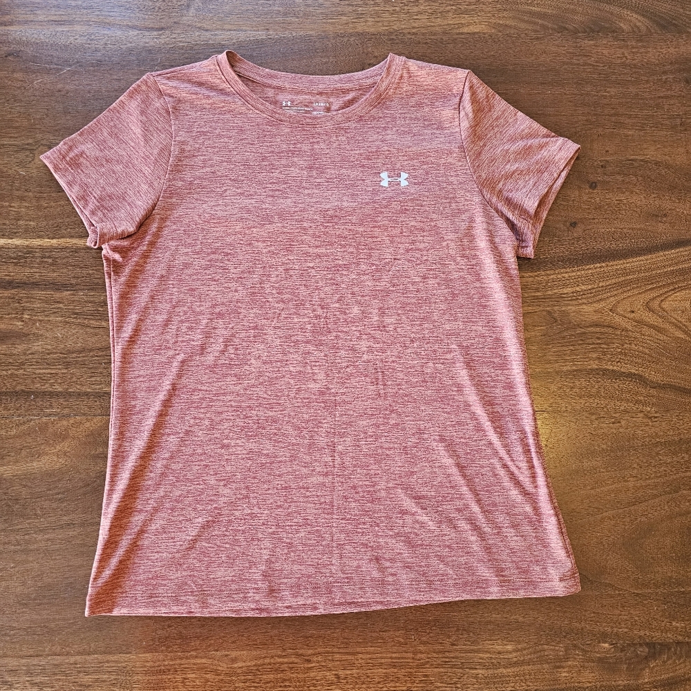 Women's Under Armour Heat Gear Top Red Clay Color Size Large